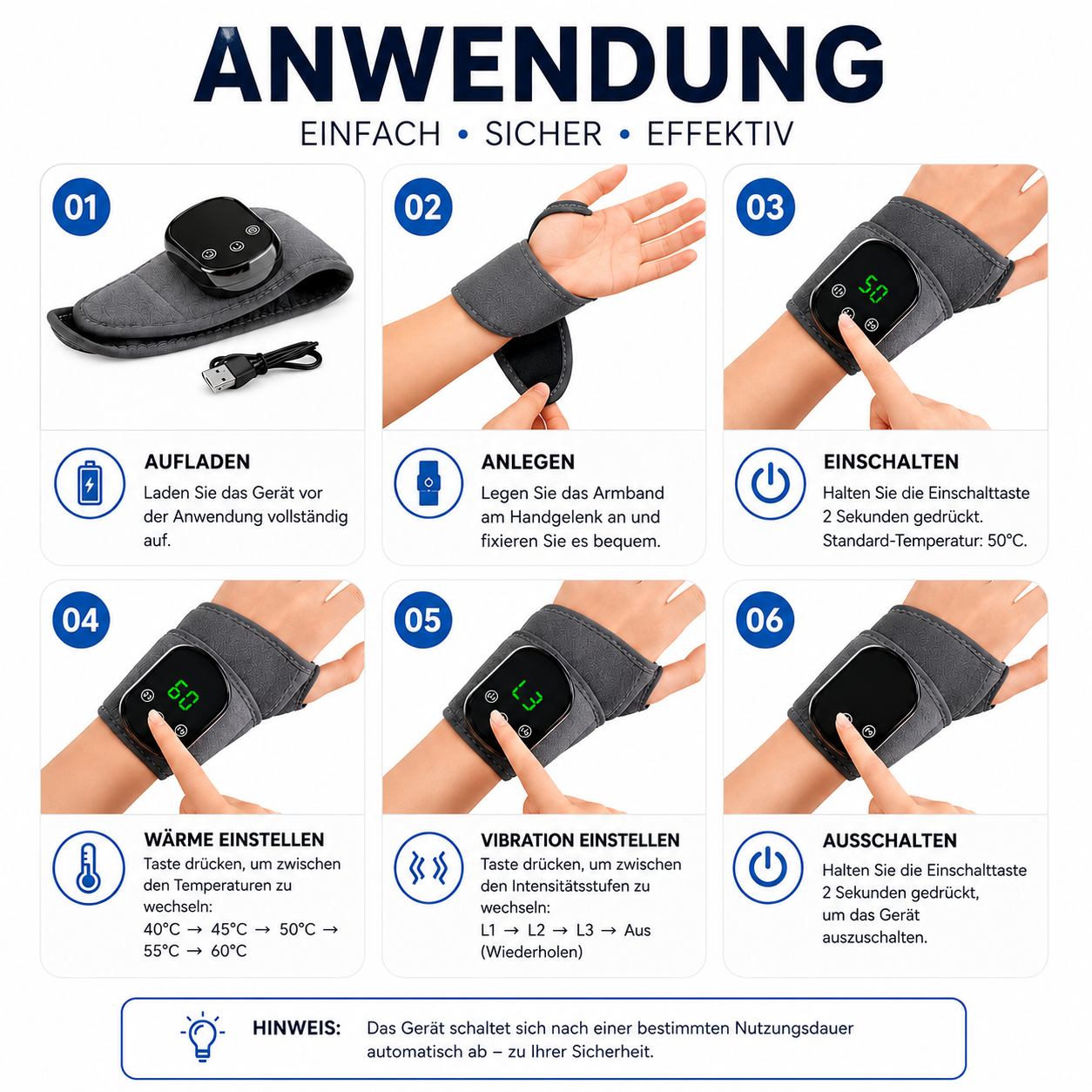 Finezo Care™ - 3-in-1-Handgelenkstütze
